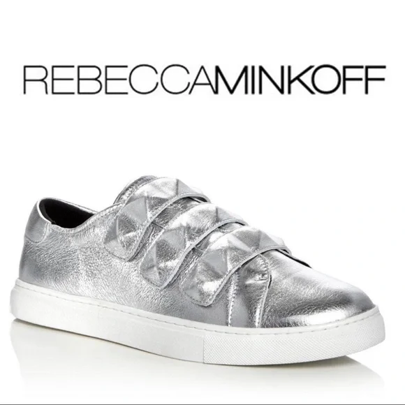 COPY Rebecca Minkoff Becky Metallic Strap Sneakers